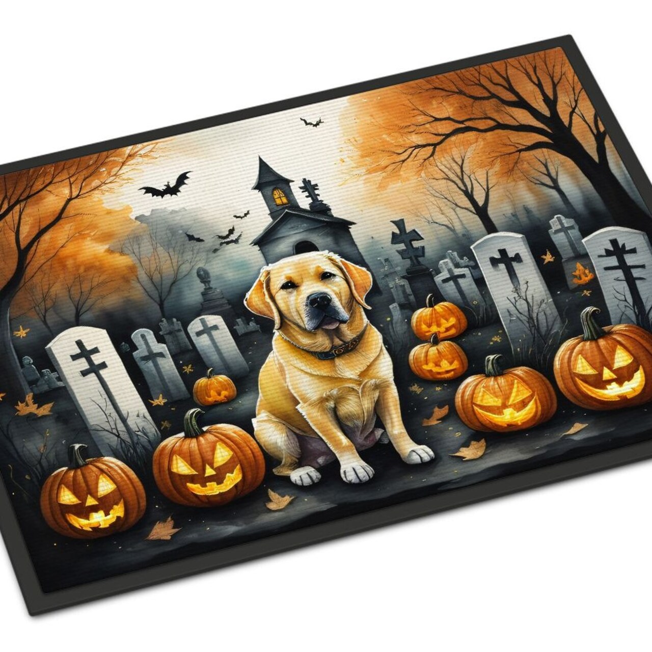 Edge Collections - 24" x 36" - Multicolor - Halloween Labrador Retriever Doormat - 1 Piece